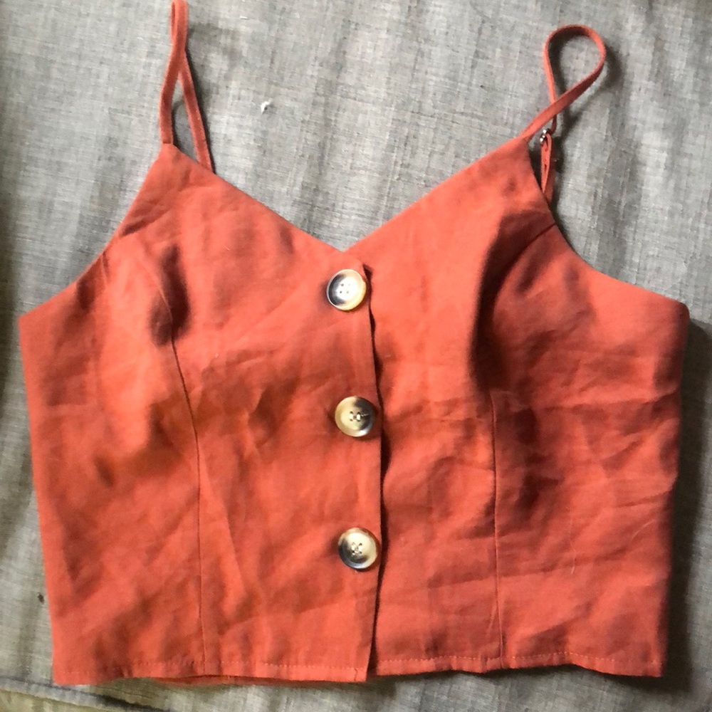 Orange Crop Top - S